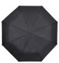 Автоматичен черен чадър за дъжд с гумирана дръжка 31,5 см