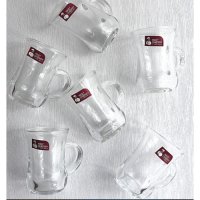 Комплект от 6 броя стъклени чаши, сервиз за кафе или чай, 150ml, снимка 1 - Сервизи - 44165761