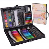  Комплект за рисуване от 86 части в куфар за транспортиране в розово и синьо, снимка 5 - Рисуване и оцветяване - 39070408