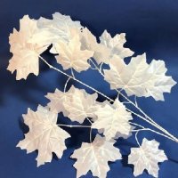 Клон клонка изкуствени есенни бели листа Чинар декоративни украса декор , снимка 1 - Други - 34389868