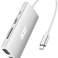 Нов Acer Бърз USB C Хъб 4K HDMI, 5Gbps USB 3.1, PD 100W за MacBook, снимка 1 - Друга електроника - 44611148