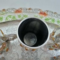  стакани подстакани чаши чашки поднос, снимка 13 - Антикварни и старинни предмети - 29913299