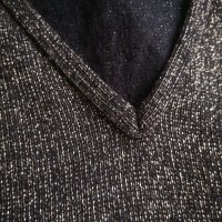 ZARA пуловерче без ръкав черно със златна нишка M размер, снимка 2 - Блузи с дълъг ръкав и пуловери - 31198707