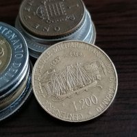 Монета - Италия - 200 лири (юбилейна) | 1989г., снимка 1 - Нумизматика и бонистика - 35343572