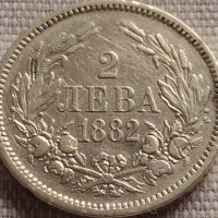 Сребърна монета 2 лева 1882г. Княжество България Александър първи за КОЛЕКЦИОНЕРИ 40843, снимка 1 - Нумизматика и бонистика - 42832308