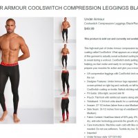 Under Armour Coolswitch Compression Leggings BlackRed, снимка 16 - Спортни дрехи, екипи - 37183598