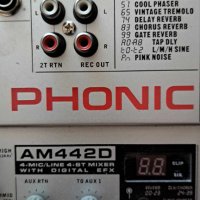 PHONIC - AM442D + Дървена кутия, снимка 3 - Ресийвъри, усилватели, смесителни пултове - 42158051