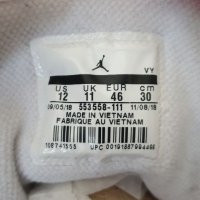 Nike Air Jordan 1 Retro Tripple White Mens Size 46/30 UK11 US 12 ОРИГИНАЛ!, снимка 4 - Кецове - 39872514