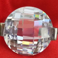  сребърен пръстен с голям циркон, снимка 1 - Пръстени - 17308552
