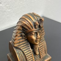 Метален бюст на Тутанкамон. №4737, снимка 4 - Колекции - 42892017