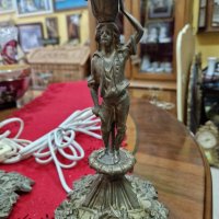 Страхотни антикварни бронзови нощни лампи- Spojnie, снимка 6 - Антикварни и старинни предмети - 42176665