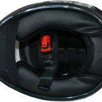 Каска за мотор protectWEAR, street design черно/червено, S 55-56 см, снимка 4 - Аксесоари и консумативи - 36631373