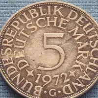 Сребърна монета 5 марки 1972г. Германия уникат за КОЛЕКЦИОНЕРИ 39622, снимка 3 - Нумизматика и бонистика - 42763438