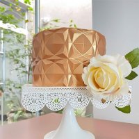 3D геометрични форми оригами стенсил форма шаблон подложка с релеф отпечатък за торта шоколад, снимка 2 - Форми - 37336324