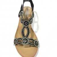 Дамски сандали с камъни , снимка 3 - Сандали - 29203724