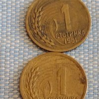 Две монети 1 стотинка 1951г. България перфектно състояние за КОЛЕКЦИОНЕРИ 39636, снимка 1 - Нумизматика и бонистика - 44431789