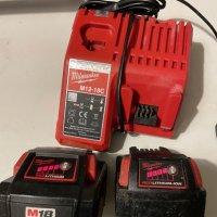 Батерии и зарядно устройство Milwaukee 18V, снимка 1 - Винтоверти - 40140036