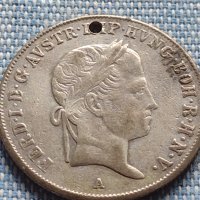 Сребърна монета 20 кройцера 1840г. Фердинанд първи Виена Австрийска империя 13631, снимка 1 - Нумизматика и бонистика - 42903492
