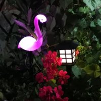 LED Соларна лампа Фламинго,водоустойчива IP65, снимка 9 - Соларни лампи - 42849830