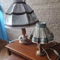  Ретро Настолни лампиони- красиви с дантели , снимка 3 - Настолни лампи - 30838714