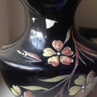 ✅руска ваза ,синя, кобалт, цветно стъкло, снимка 3 - Вази - 32420679