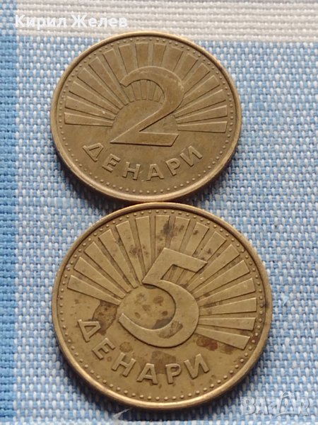 Две монети 2 денара 2008г. / 5 денара 1993г. Република Македония за КОЛЕКЦИОНЕРИ 41241, снимка 1