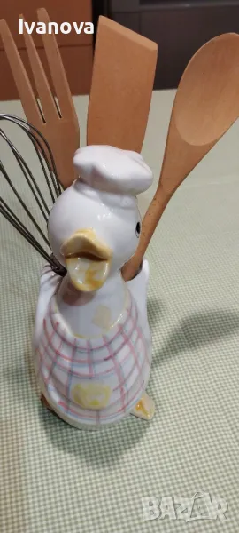 Порцеланов паток с готварски прибори, снимка 1