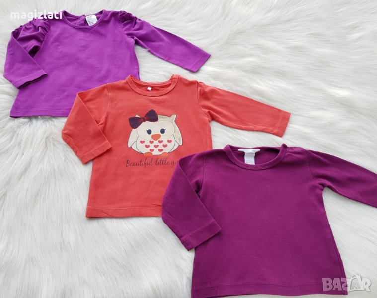 Лот блузки H&M за бебе 4-6 месеца , снимка 1
