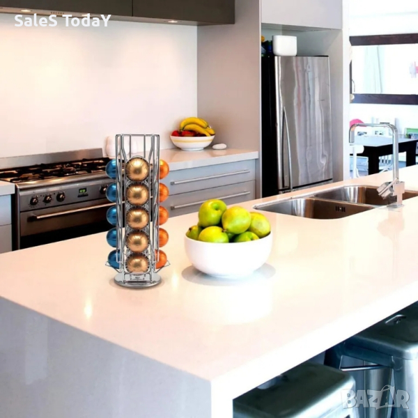 Поставка за капсули, кафе, органайзер, 30бр, Nespresso, 9.5x25см, снимка 1