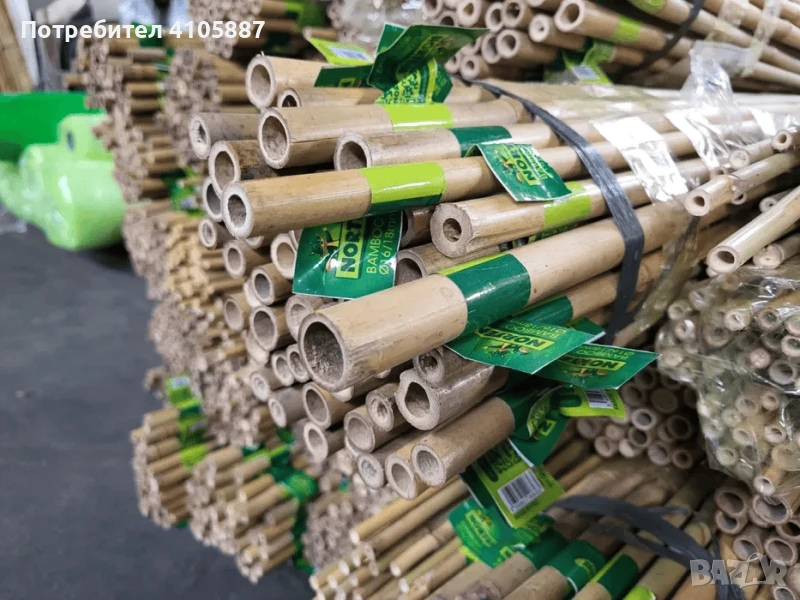 Бамбукови Колчета за Укрепване на Домати - Естествени и Здрави, снимка 1