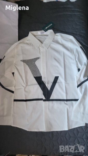 Мъжка риза по етикет размер XL, но по скоро отговаря на  L., снимка 1