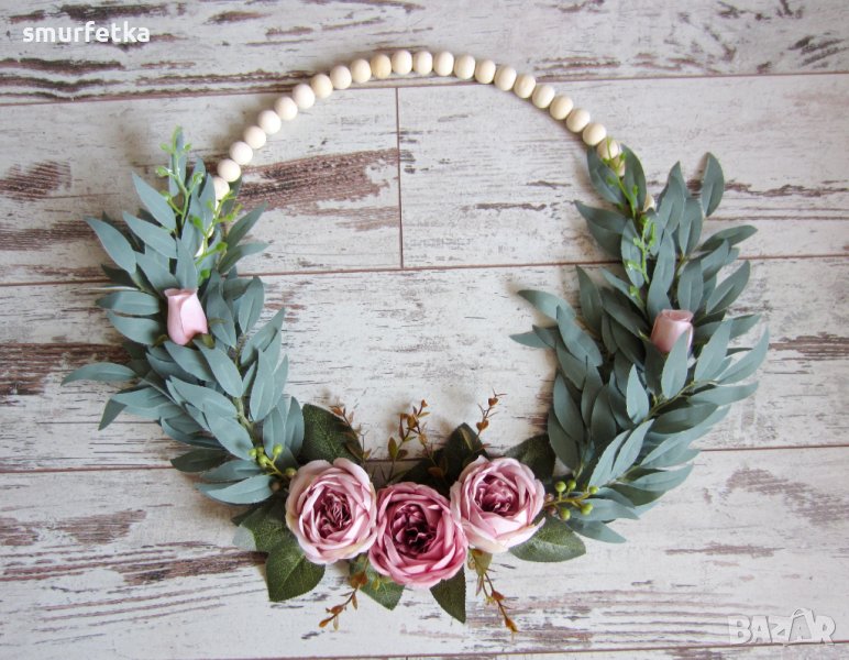 Венец за врата с рози, снимка 1