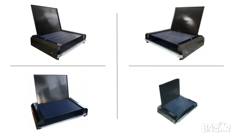 Електрическа скара, 2400W с капак, металокерамика, снимка 1