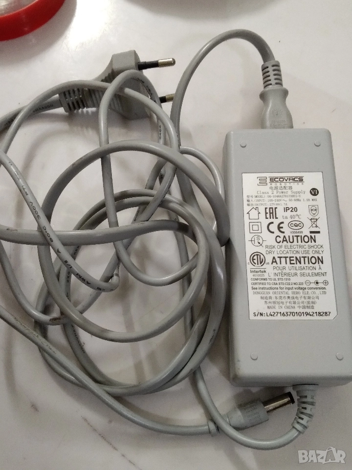 Захранване за робот за стъкла Ecovac Winbot X, снимка 1