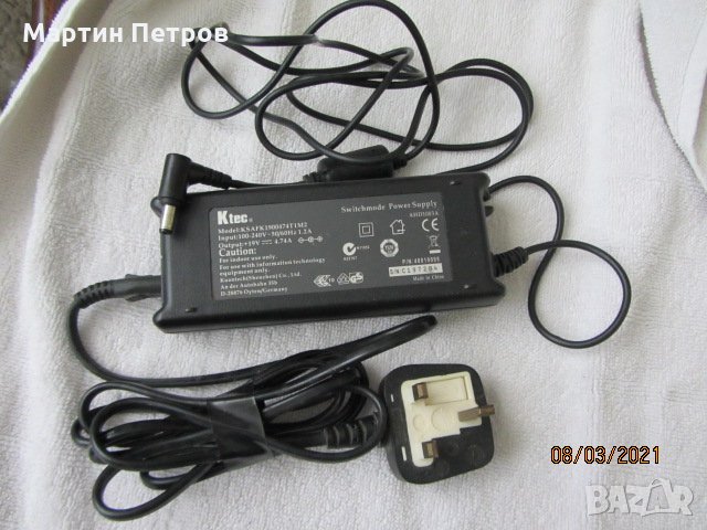 Адаптер Ktec -19V DC, 4.74A, снимка 1