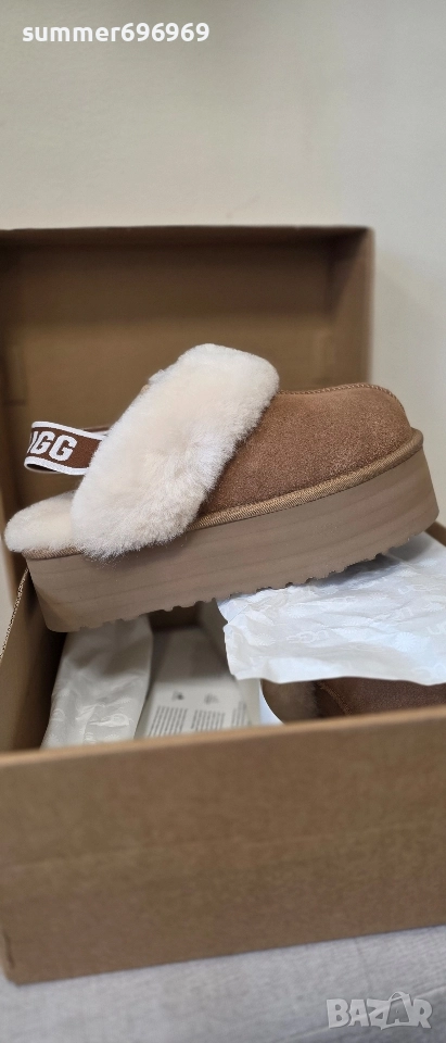 Нови UGG велурени боти с пух без закопчаване с кожа кафяви 37, снимка 1