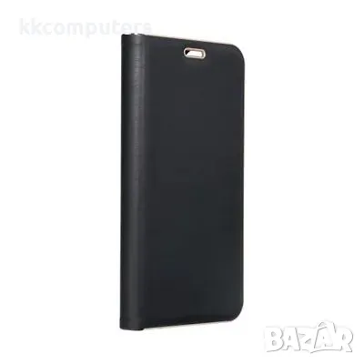 Калъф тефтер Luna /Черен-Златен/ за Huawei P30 Lite Баркод : 3131627, снимка 1