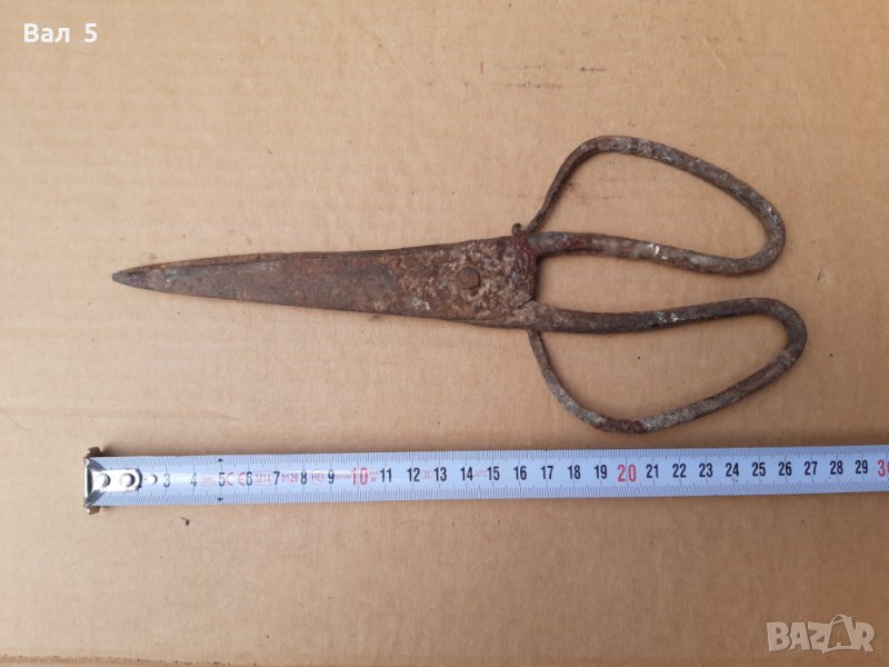 Голяма стара кована ножица, снимка 1