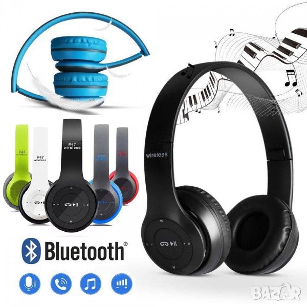 Безжични Bluetooth 5.0 слушалки с чист и силен звук, снимка 1