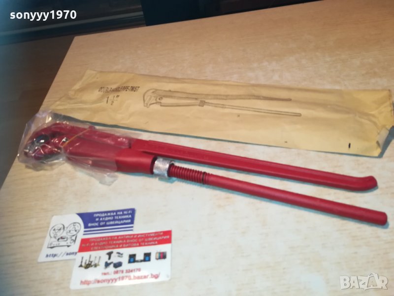 тръбен ключ 90 градуса. Цол - 1.5" 1212201407, снимка 1