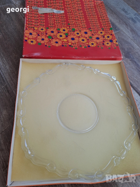 немско плато за торта поднос Walther kristallglass 8/2, снимка 1