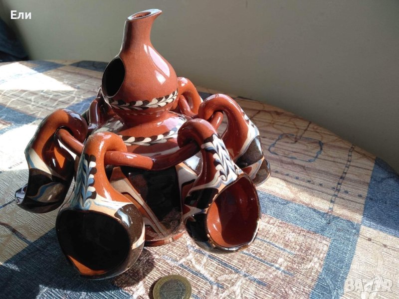 Стар керамичен сервиз за ракия, снимка 1