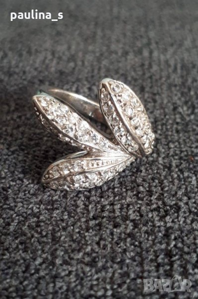 Масивен сребърен пръстен проба 925 с циркони , снимка 1