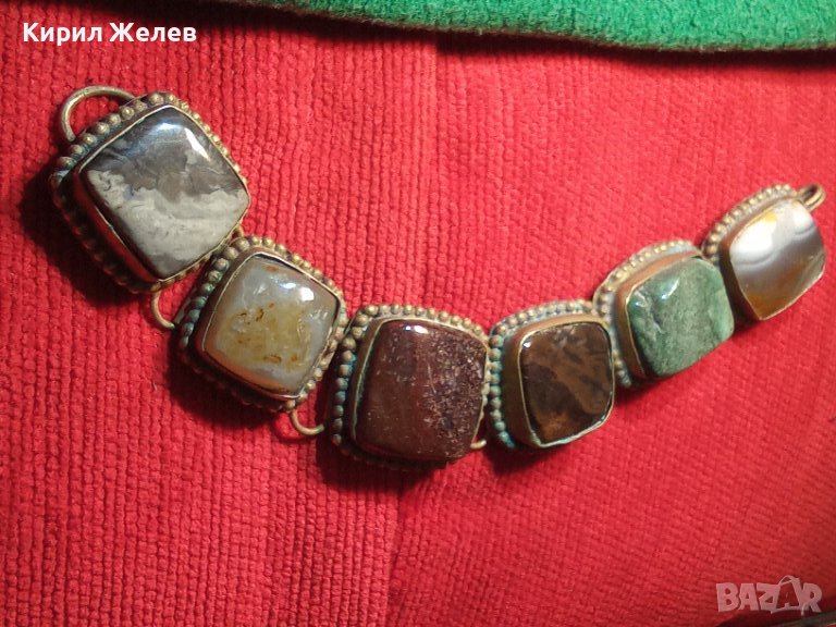 НЕФРИТЕНА ОТОМАНСКА ГРИВНА СКЪПОЦЕННИ КАМЪНИ САЧАН МАЙСТОРСКА РЪЧНА СТАРА ИЗРАБОТКА УНИКАТ 18196, снимка 1