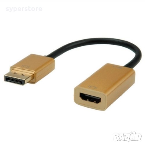Преходник от DP M към HDMI F Roline 12.03.3170 Мини Адаптер DP to HDMI 4K, снимка 1
