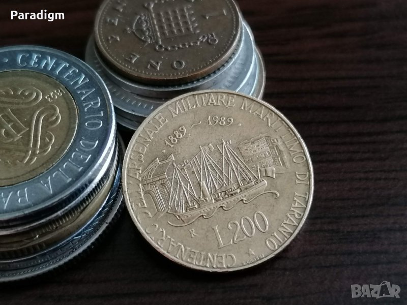 Монета - Италия - 200 лири (юбилейна) | 1989г., снимка 1