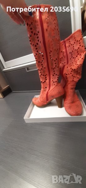 Елегантни летни ботуши естествена кожа , снимка 1