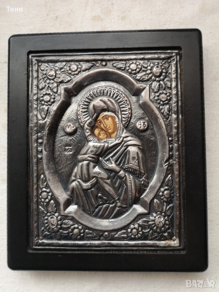Сребърна икона Гърция 950 проба, снимка 1