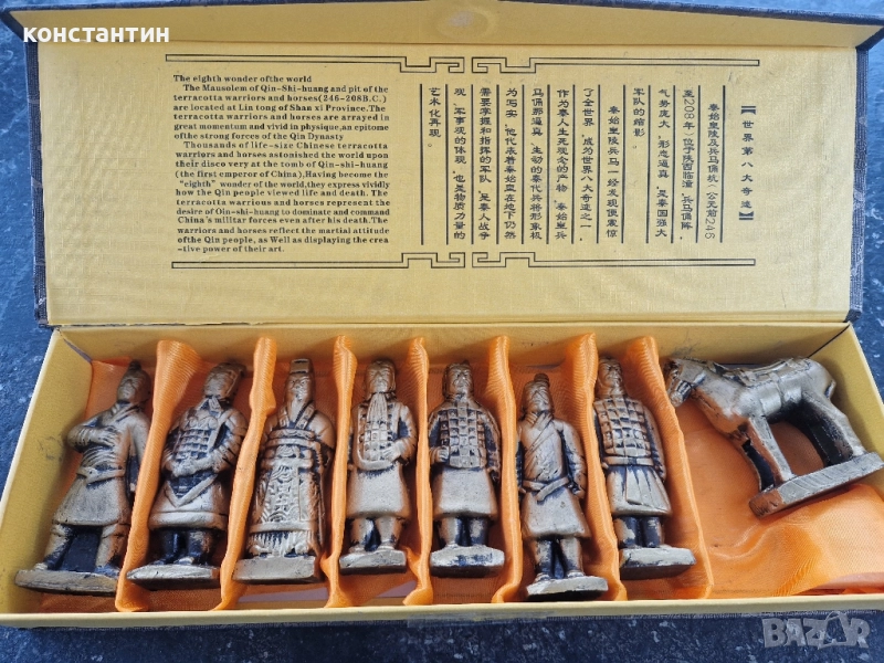 антична китайска кутия с теракотени воини, снимка 1