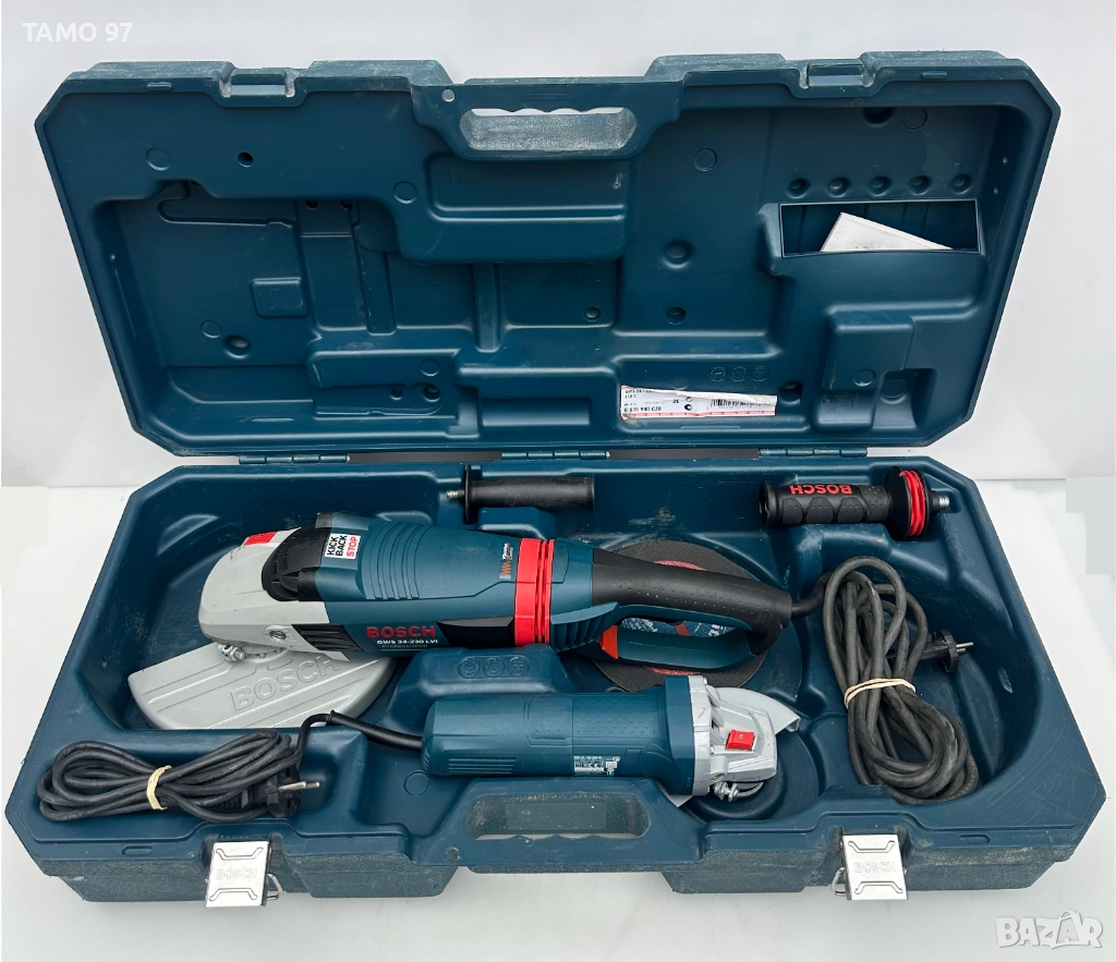 BOSCH GWS 24-230 LVi + BOSCH GWS 750 C - Голям и малък ъглошлайф като нови!, снимка 1
